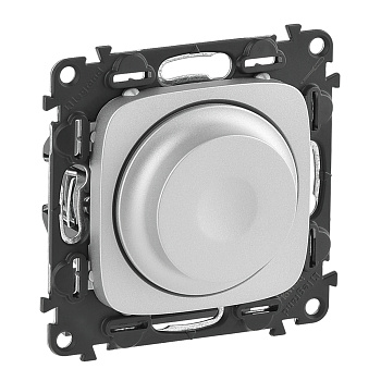 Legrand Valena ALLURE DIY Алюм Светорегулятор поворотный, 300Вт, универсальный, без нейтрали 752960