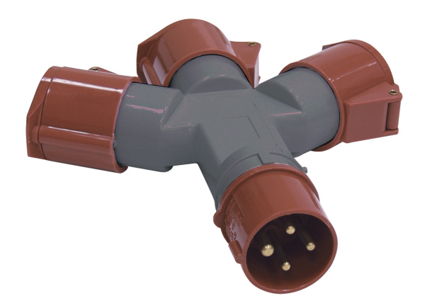 IEK Адаптер трехлучевой TS1013-214 3Р+РЕ 16А 380В IP44