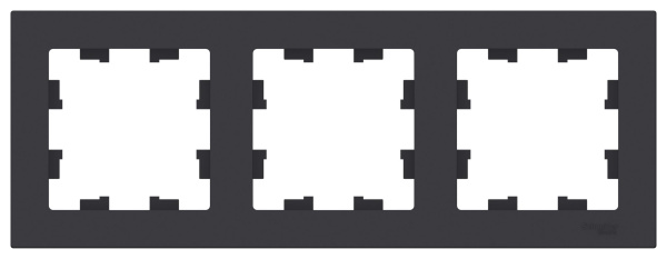 Купить Systeme Electric AtlasDesign Карбон Рамка 3-ая, универсальная