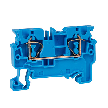 КЭАЗ Клемма проходная пружинная OptiClip CX-6-I-BU-41A-(0,2-6)-синий