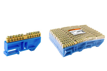TDM Шина "N" нулевая с изолятором на DIN-рейку 6x9мм стойка бол. 12 групп SQ0801-0029