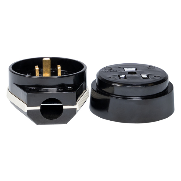 Купить EKF PROxima Разъем РШ-ВШ 32А 250В 2P+PE (ОУ) карболитовый черный