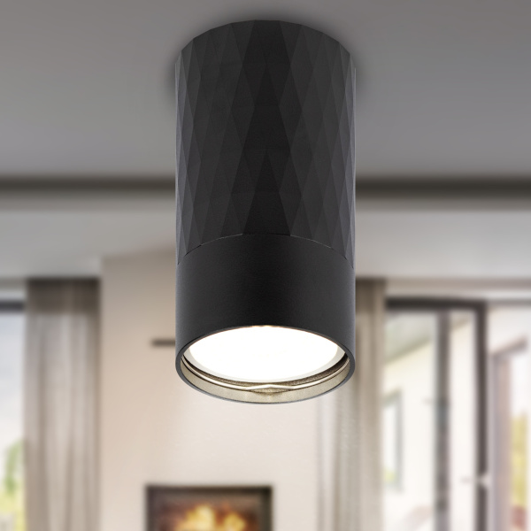 ЭРА Светильник настенно-потолочный спот ЭРА OL31 BK MR16 GU10 IP20 черный