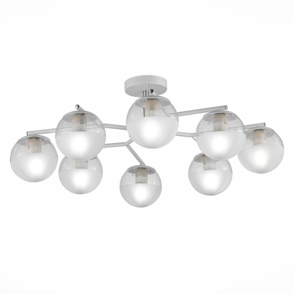 Купить Evoluce SLE106602-08 Люстра потолочная Белый, Хром/Прозрачный E27 8*60W
