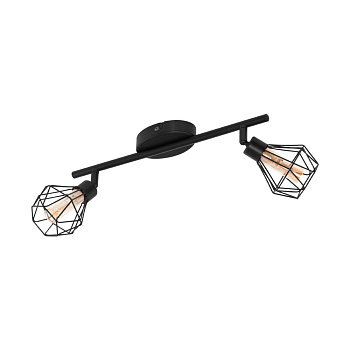 Eglo 32766 Светодный спот ZAPATA 1, 2X3W(G9-LED), сталь, черный/стекло, янтарный