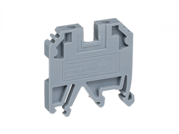 Dekraft Зажим наборный 24А 2,5мм2 серый ЗН-101