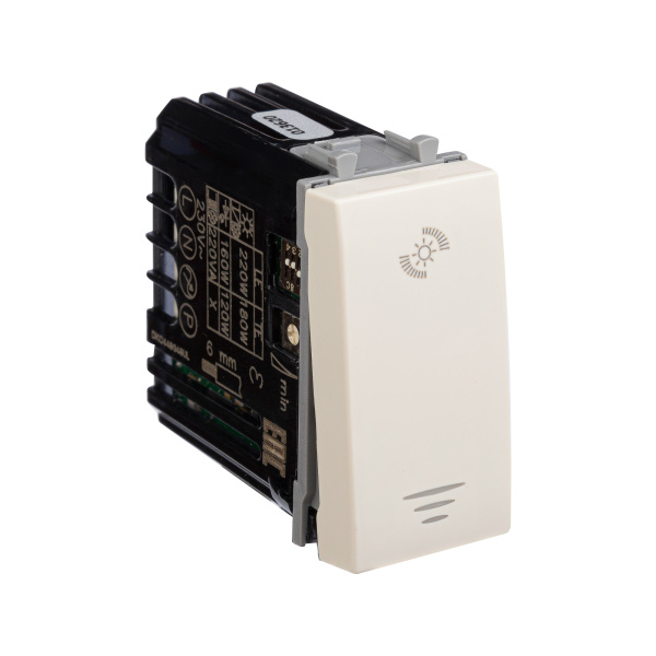 Купить DKC Диммер кнопочный модульный для LED ламп, "Avanti", "Ванильная дымка", 1 модуль