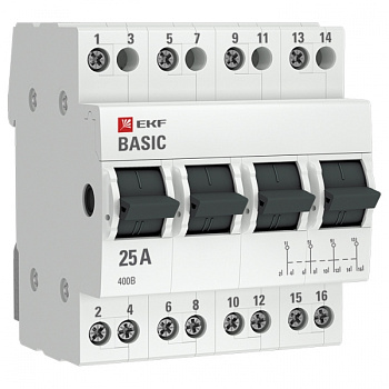 EKF Basic Трехпозиционный переключатель 4P 25А tps-4-25