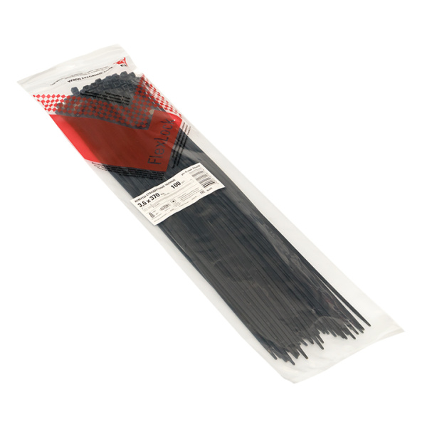 Купить EKF PROxima Хомут P6.6 стандартный (ч), 3.6x370 (100шт) FlexLock