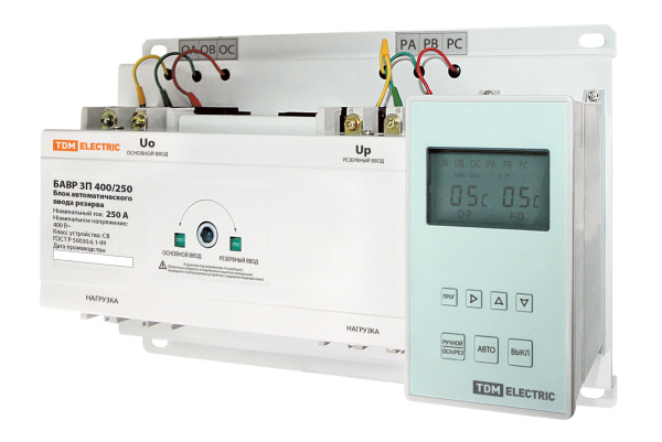 TDM Блок автоматического ввода резерва БАВР 3П 400/250А SQ0743-0014