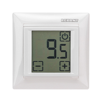 Терморегулятор сенсорный RX-419B, белый, совместим с Legrand серии Valena Rexant 51-0584