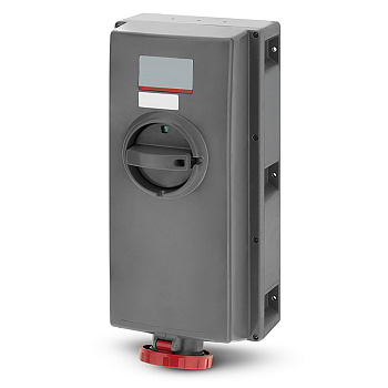 DKC Розетка настенная с мех-ой блокировкой, автоматическим выключателем, реле дифференциального тока и боковым расположением разъема IP6