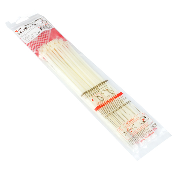 Купить EKF PROxima Хомут P6.6 стандартный (б), 3.6x250 (100шт) FlexLock