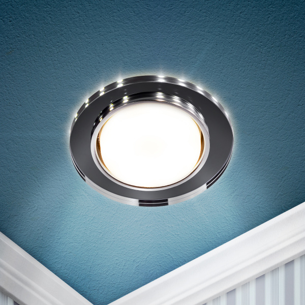 ЭРА Встраиваемый светильник со светодиодной подсветкой ЭРА DK LD51 BK GX53 черный