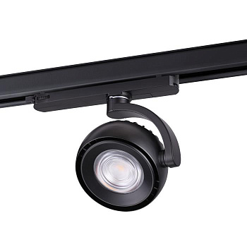 Novotech 358166 NT19 020 черный Трехфазный трековый светодиодный светильник IP20 LED 4000K 20W 100-240V CURL