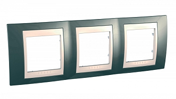 SE Unica Хамелеон Шампань/Беж Рамка 3-ая горизонтальная MGU6.006.524