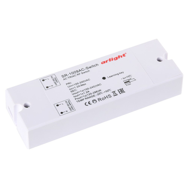 Arlight Контроллер-выключатель SR-1009AC-SWITCH (230V, 1.2A) (IP20 Пластик, 3 года) 020935