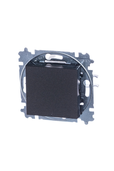 ABB EPJ Levit антрацит / дымчатый чёрный Переключатель 1-кл, с ориент, подсветкой 2CHH590646A6063