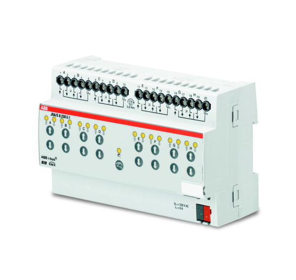 ABB KNX JRA/S 8.230.5.1 Активатор жалюзи 8-кан., руч/упр., контроль положения, 230В 2CDG110126R0011