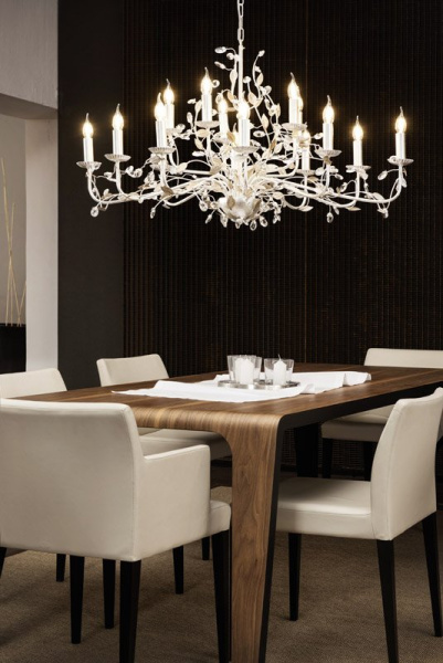 Купить Eglo Люстра FLITWICK 1, 15х40W (E14), 1200х800, H1500, сталь, серебряный 49828