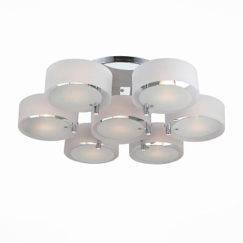 Evoluce SL483.502.07 Люстра потолочная Хром/Белый E27 7*60W Evoluce SL483.502.07 Люстра потолочная Хром/Белый E27 7*60W