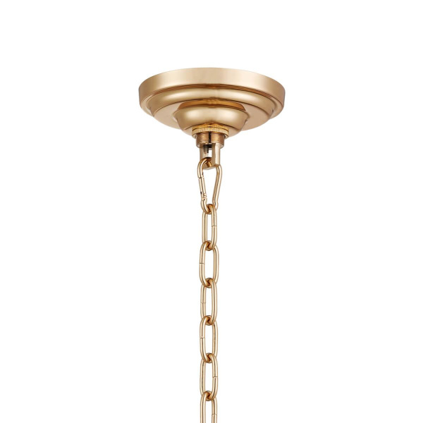 Купить Favourite 2619-37P подвесная люстра Каркас золотого цвета, декоративные элементы из белого фарфора, полупрозрачного стекла и золотого металла