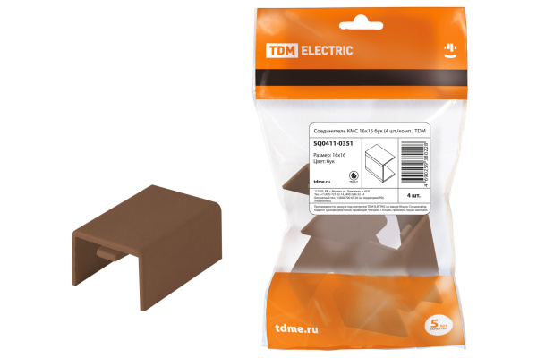 TDM Соединитель КМС 16х16 бук (4 шт./комп.) SQ0411-0351