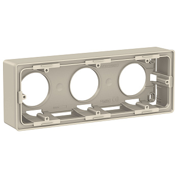 SE Unica New Беж Коробка 3-ая для открытой установки (NU800644)