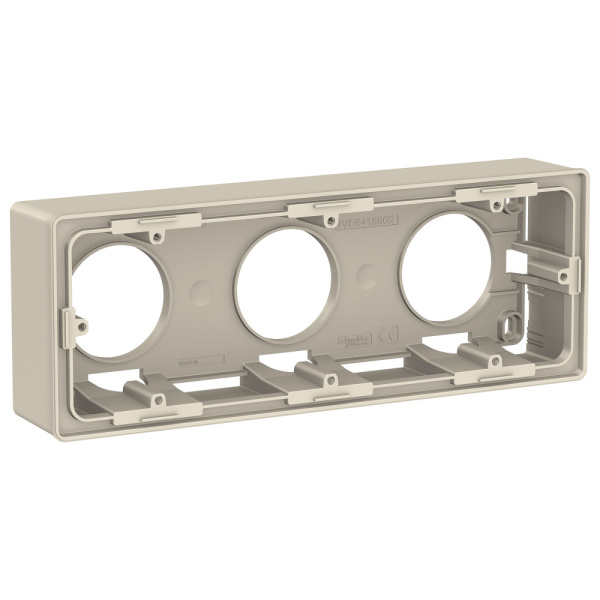 SE Unica New Беж Коробка 3-ая для открытой установки (NU800644)