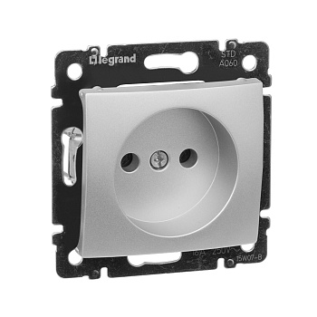 Legrand Valena Алюминий Розетка 1-ая б/з 770116