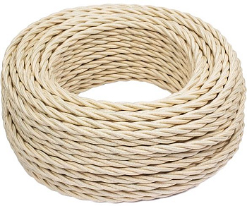 BIRONI Песочное золото матовый Витой провод 3*2,5 20м B1-435-719-20