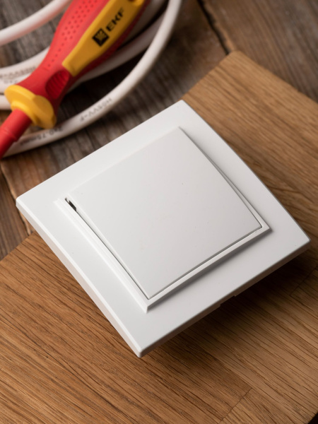 Купить EKF Basic Минск Белый Кнопка нажимная, 10А, СП