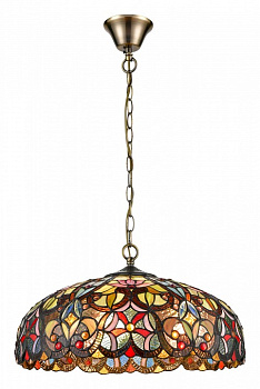 VELANTE 825-806-03 Люстра подвесная Бронза/Разноцветный E27 3*60W