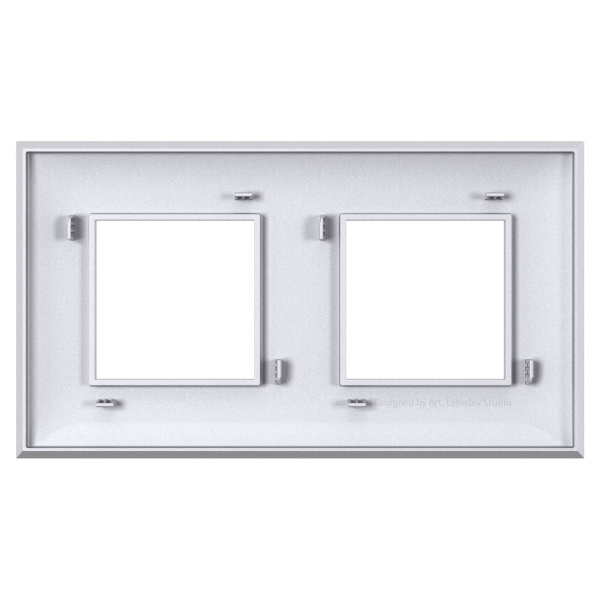 Купить DKC Рамка "Avanti", "Закаленная сталь", 2 поста (4 мод.)