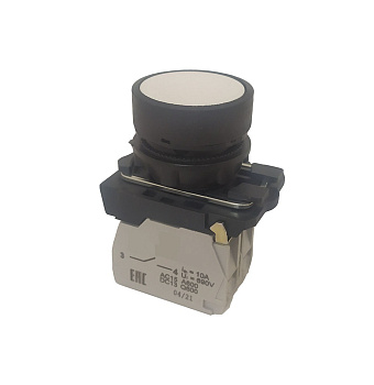 КЭАЗ Кнопка КМЕ4111м-белый-1но+1нз-цилиндр-IP40