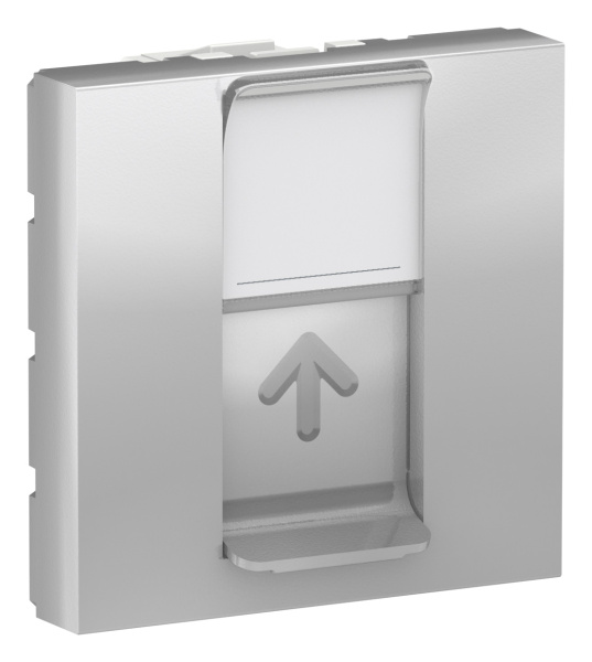 Купить SE Unica Modular Алюминий Панель лицевая RJ45, одиночная без коннектора, 2 модуля NU941130