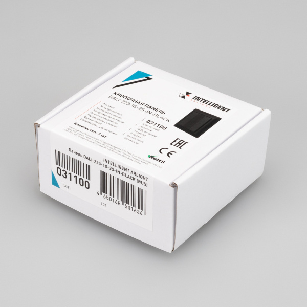 Купить Arlight INTELLIGENT Панель DALI-223-1G-2S-IN-BLACK (BUS) (INTELLIGENT -) 031100
