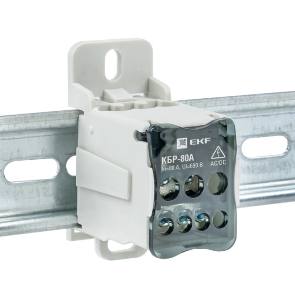Купить EKF PROxima Блок распределительный КБР на DIN-рейку и монтажную панель 80A