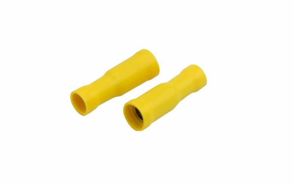 Разъем ШТЕКЕРНЫЙ изолированный гнездо - 5мм 4-6мм² (РШи-м 6.0-5 / РШИм 5,5-6-4) желтый Rexant 08-0232