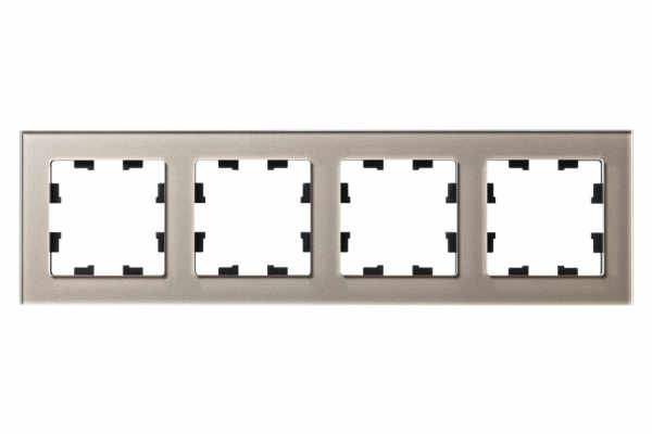 Systeme Electric AtlasDesign Nature Стекло шампань Рамка 4-ая
