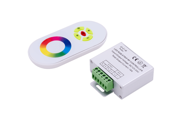 SWG Led controller touch DELUCE 18А, 12/24 Вольт  5 кнопок  и сенсорное кольцо, RF-RGB-S5-18A