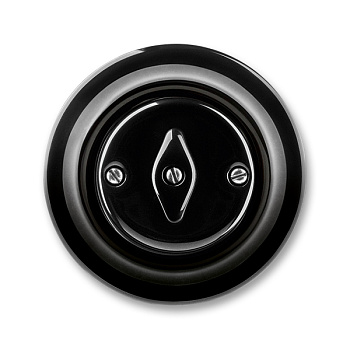 ABB Decento Чёрный фарфор Переключатель поворотный 2CHK600634C4301