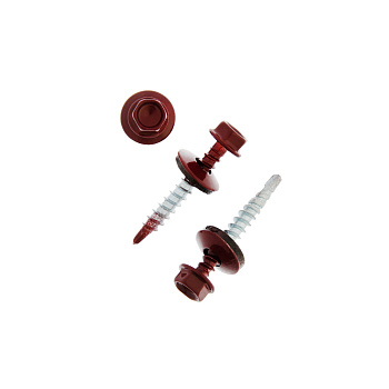 Tech-Krep Саморез КР св. 4,8х35 RAL-3011 (тёмно-красный) (250 шт) - ведро 103183