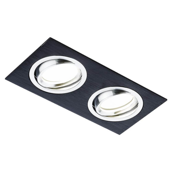 Ambrella Встраиваемый потолочный точечный светильник A601/2 BK сатин/черный MR16