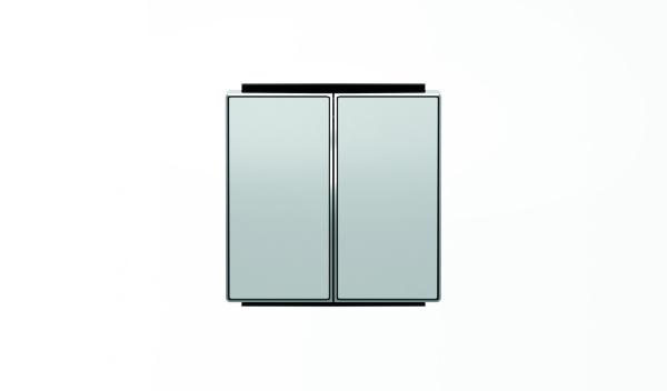 ABB SKY Серебристый алюминий Клавиша для 2-клавишного механизма "выключатель+переключатель" арт.8142 2CLA854200A1301