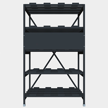 Systeme Electric Стеллаж 5 полочный 4 ряда 896х769х1495