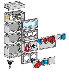 ABB CEWE Передняя панель Комби-бокса с 2-мя отв. №46 2CMA191083R1000