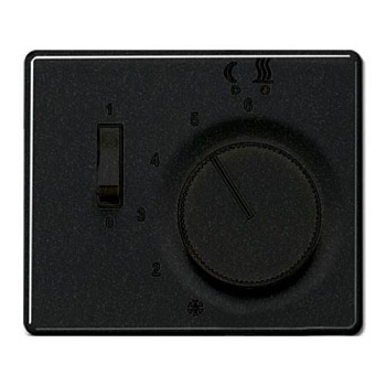 JUNG SL 500 Черная Накладка регулятора теплого пола(мех.FTR231U) SLFTR231PLSW