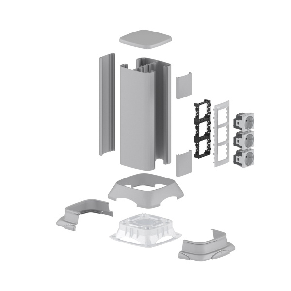 Купить DKC Миниколонна алюминиевая 0,35 м, цвет темно-серебристый металлик