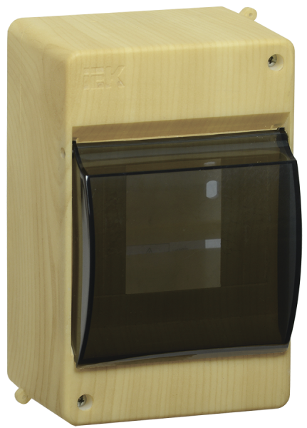 Купить IEK KREPTA 3 Корпус пластиковый  КМПн 2/4 IP30 выкл сосна откр.монтаж